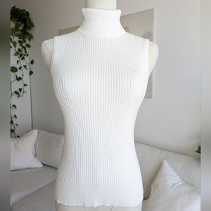 A Row Sleeveless High-Neck Top